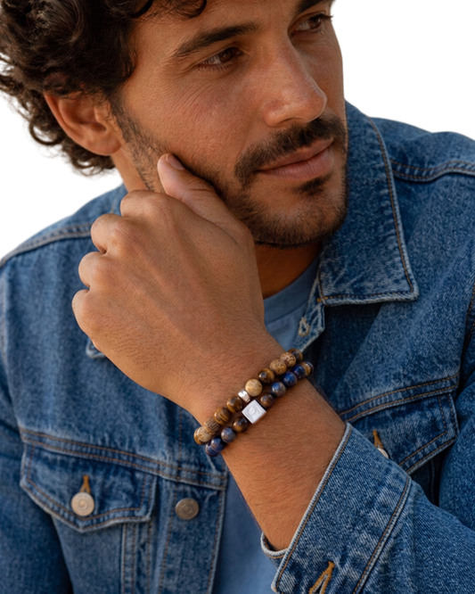 Set natuursteen armbanden Alvino