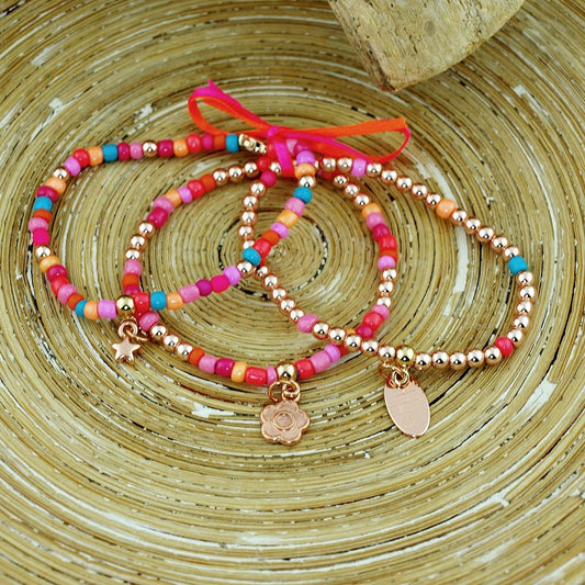 Armbandenset Fantasy Floral Pink - HanneHaves