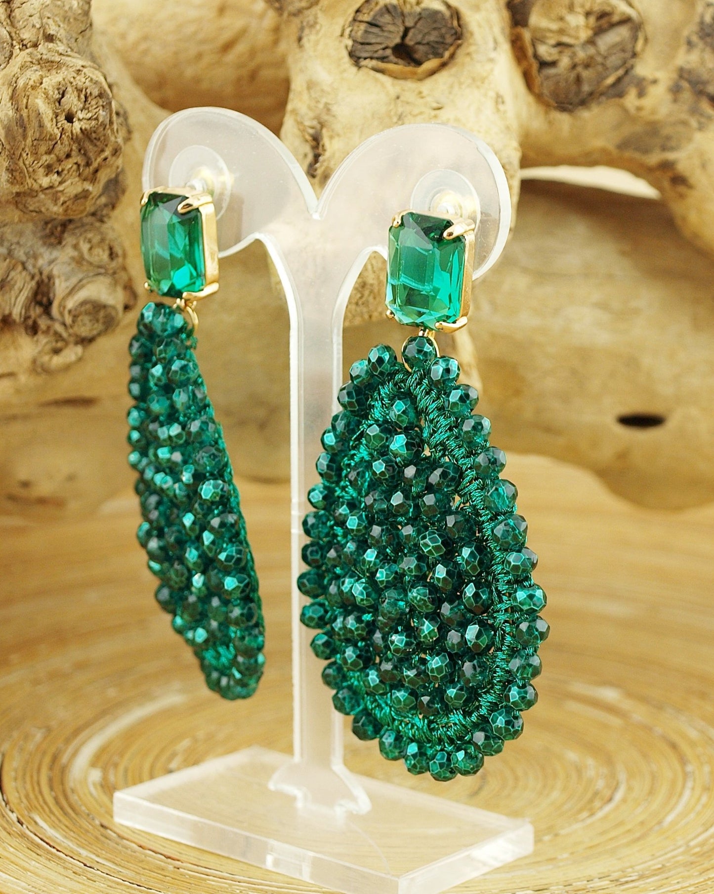 Oorbellen Groen Druppel - HanneHaves