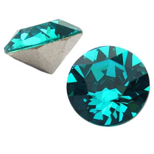 Oorbellen Swarovski Turquoise triangle zilver