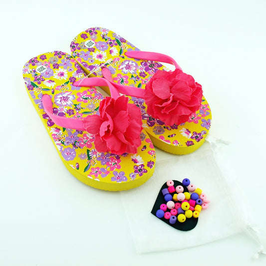 Teenslippers DIY Bloem