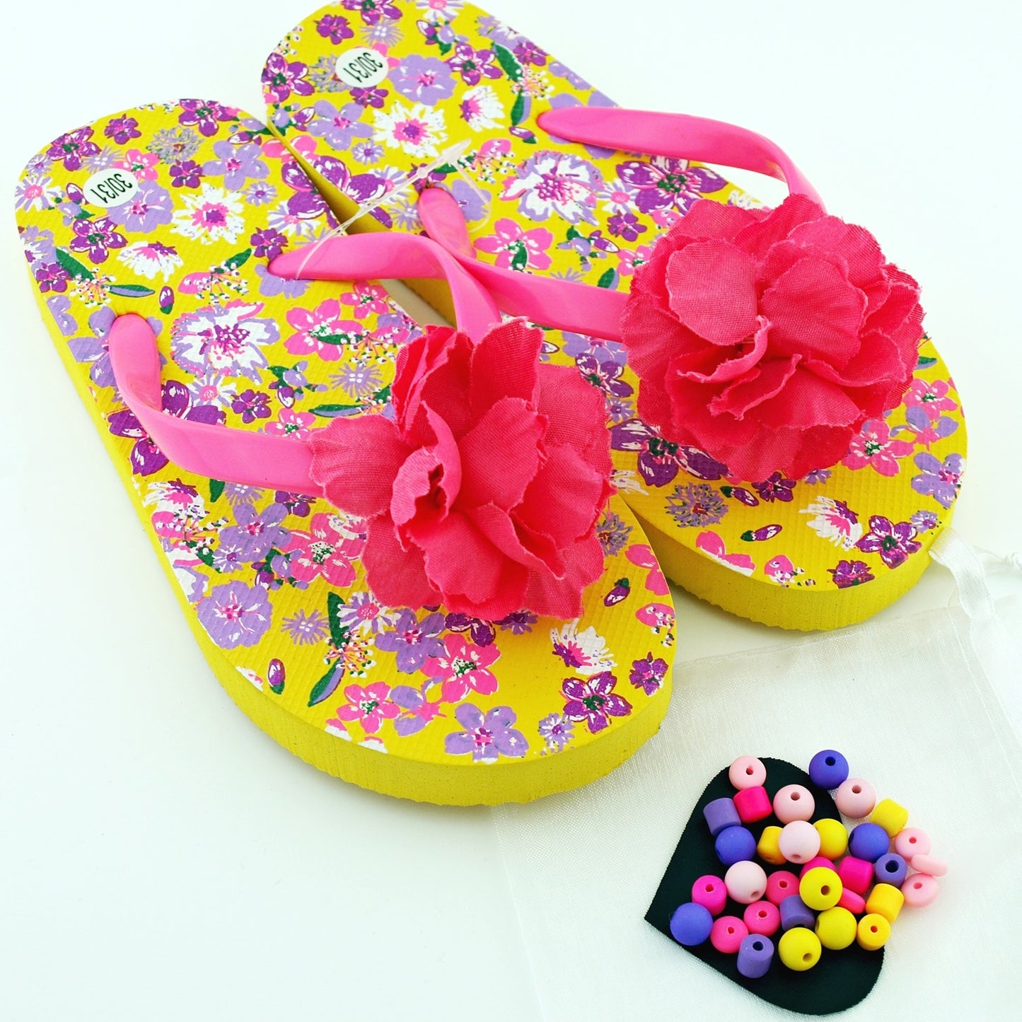 Teenslippers DIY Bloem