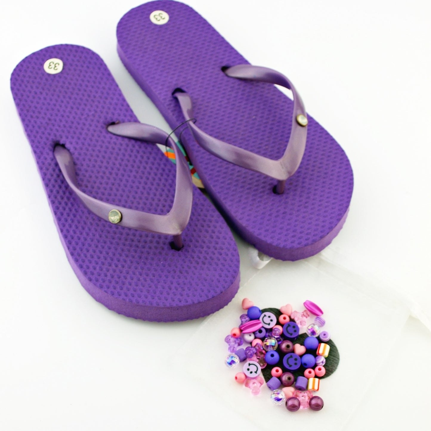 Teenslippers DIY Purple