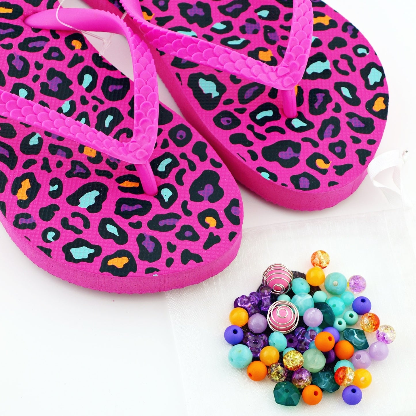 Teenslippers DIY Panter Color