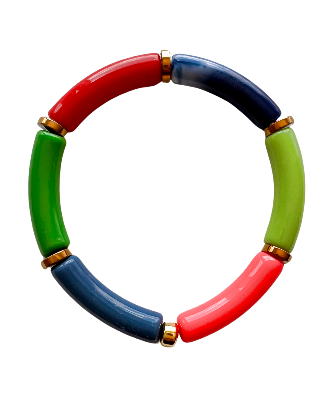 Armband Tube kleur met goud