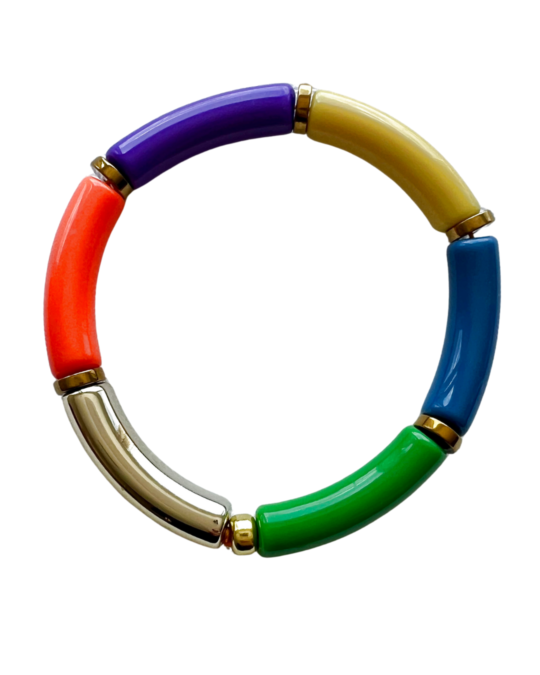 Armband Tube kleur met goud