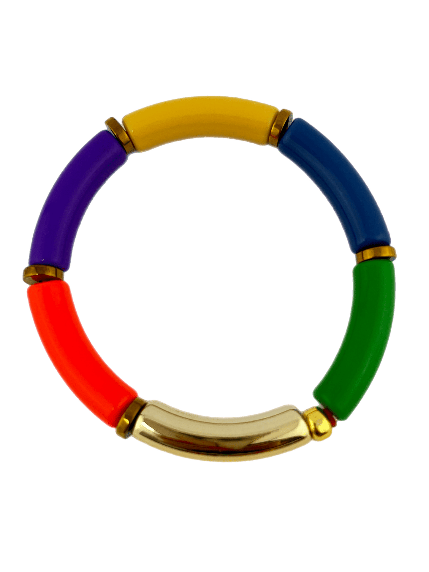 Armband Tube combi kleur mix goud - HanneHaves