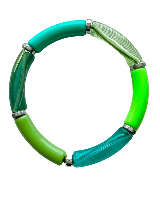 Set Armband Tube kleur met zilver - HanneHaves