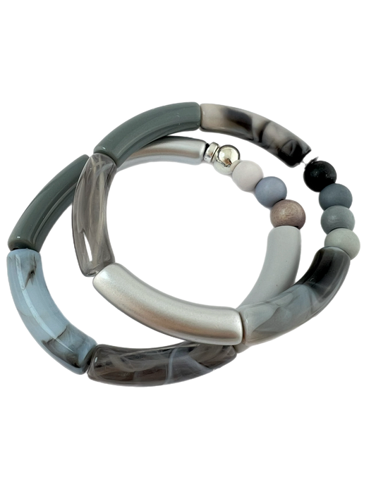 Armband Tube combi grijs