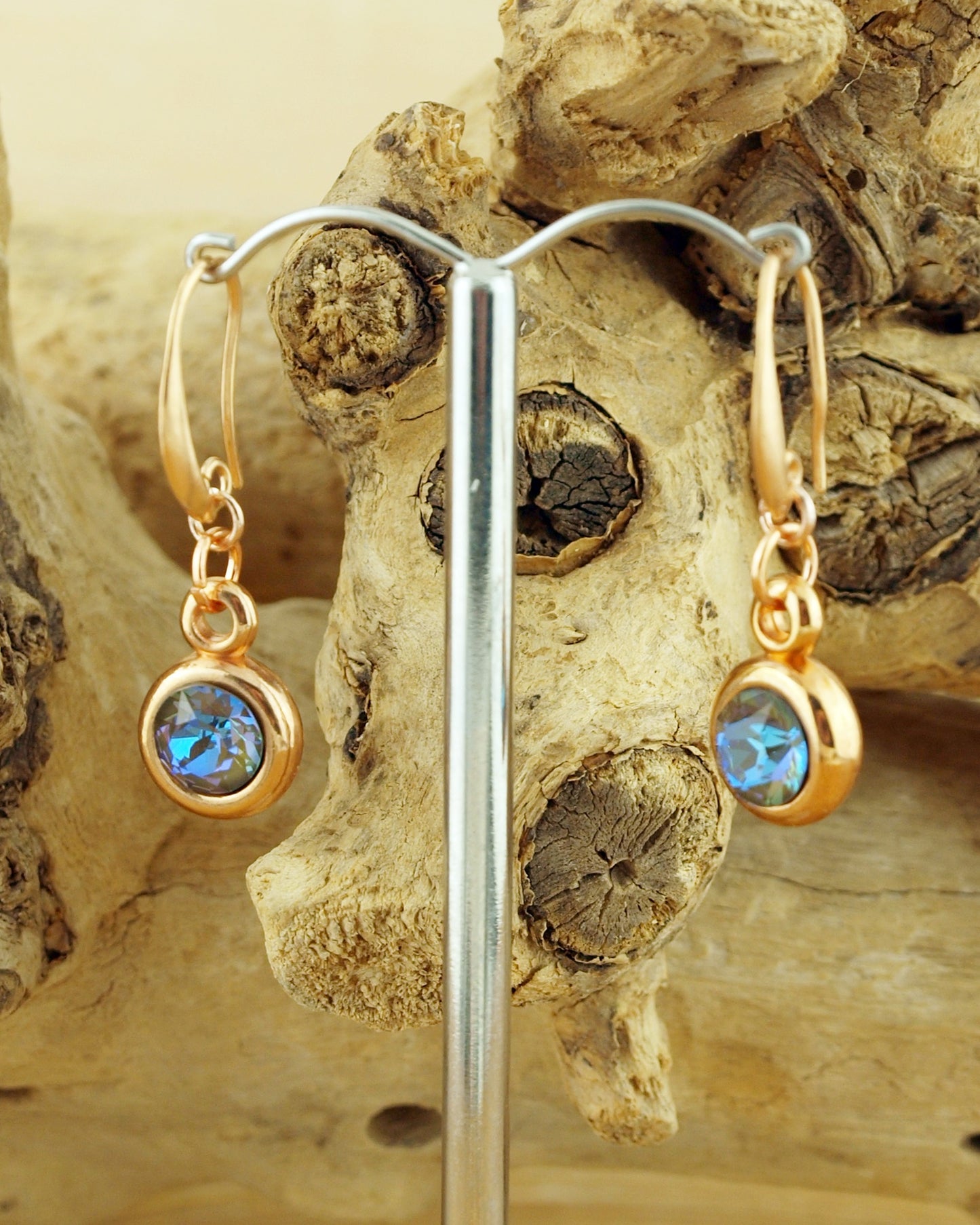 Oorbellen Swarovski Rosegoud