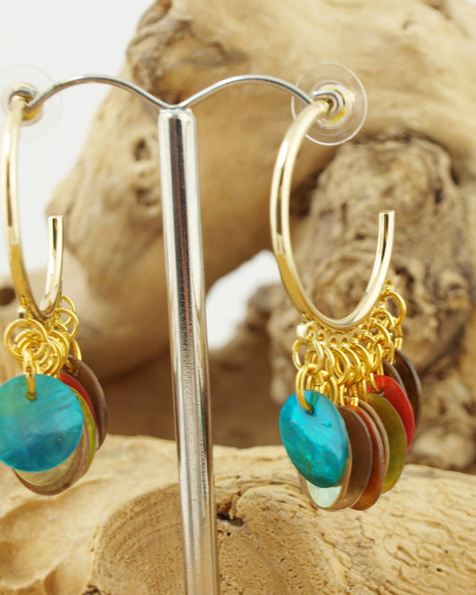 Oorbellen creolen schelp lovers - HanneHaves