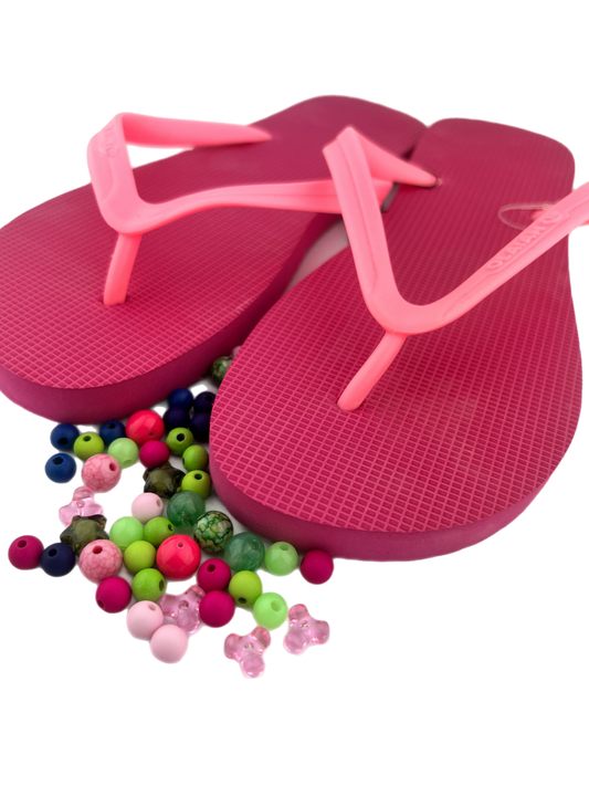 Teenslippers DIY Roze regenboog - HanneHaves