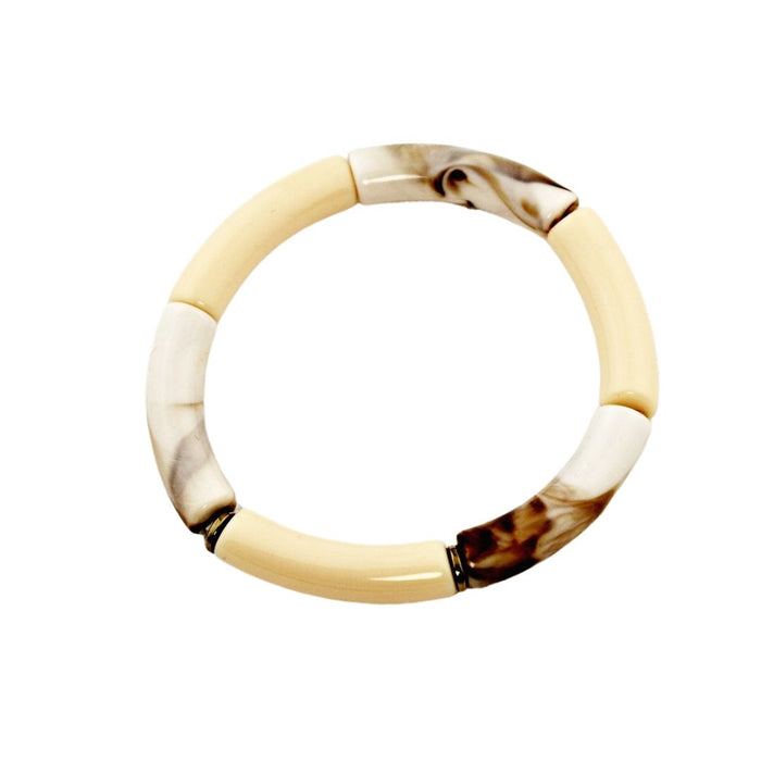 Armband Tube Beige Gold