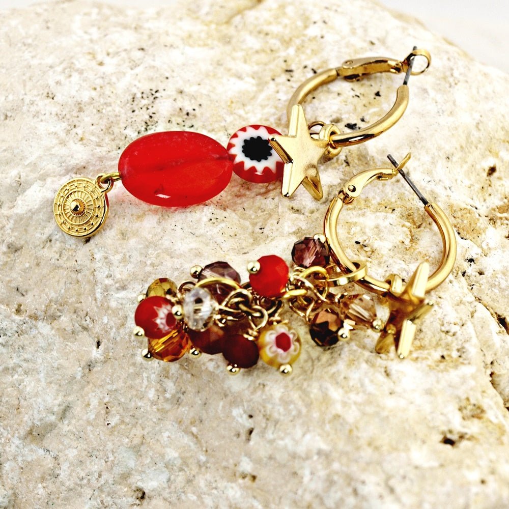 Oorbellen Creolen Novias Red - HanneHaves