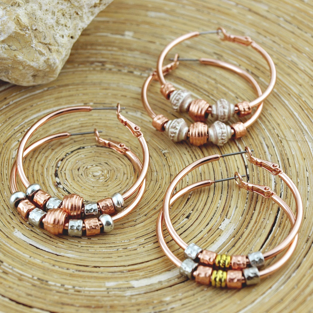 Rose gold bead sales