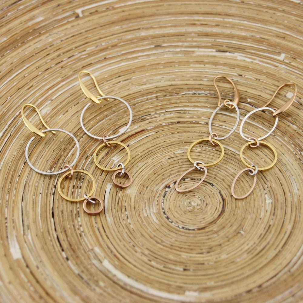 Oorbellen Tripple Loops mix - HanneHaves