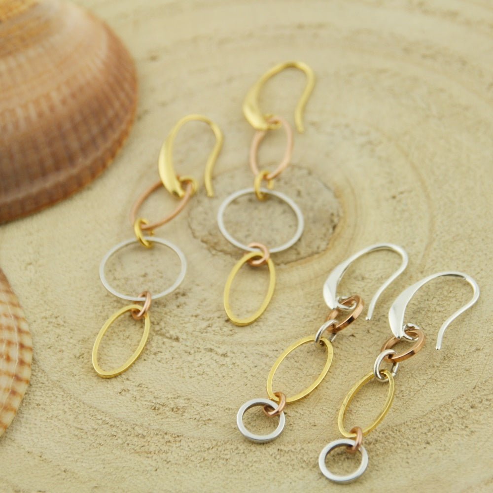 Oorbellen Tri Colore Circle - HanneHaves