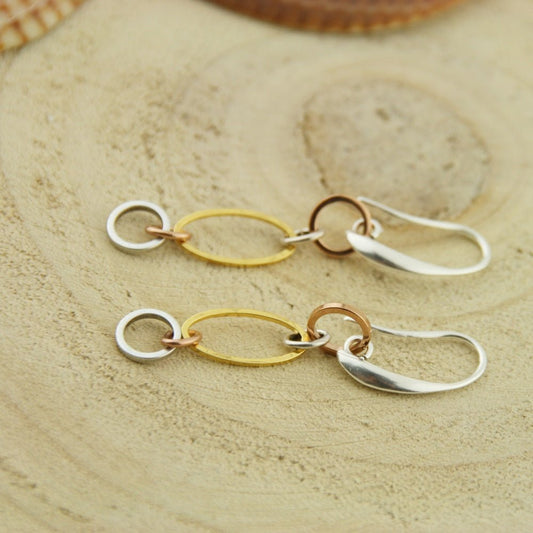 Oorbellen Tri Colore Circle - HanneHaves