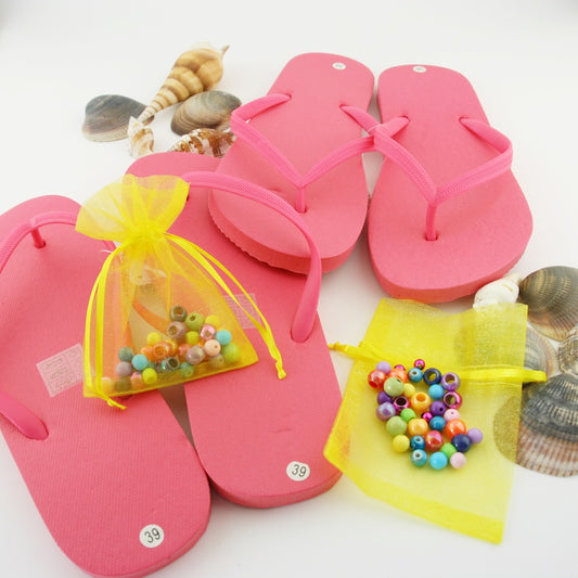 Teenslippers: Pink rainbow DIY