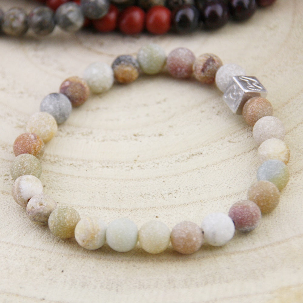 natuursteenarmband Adrian mix