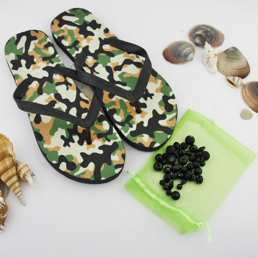Teenslippers: Camouflage DIY