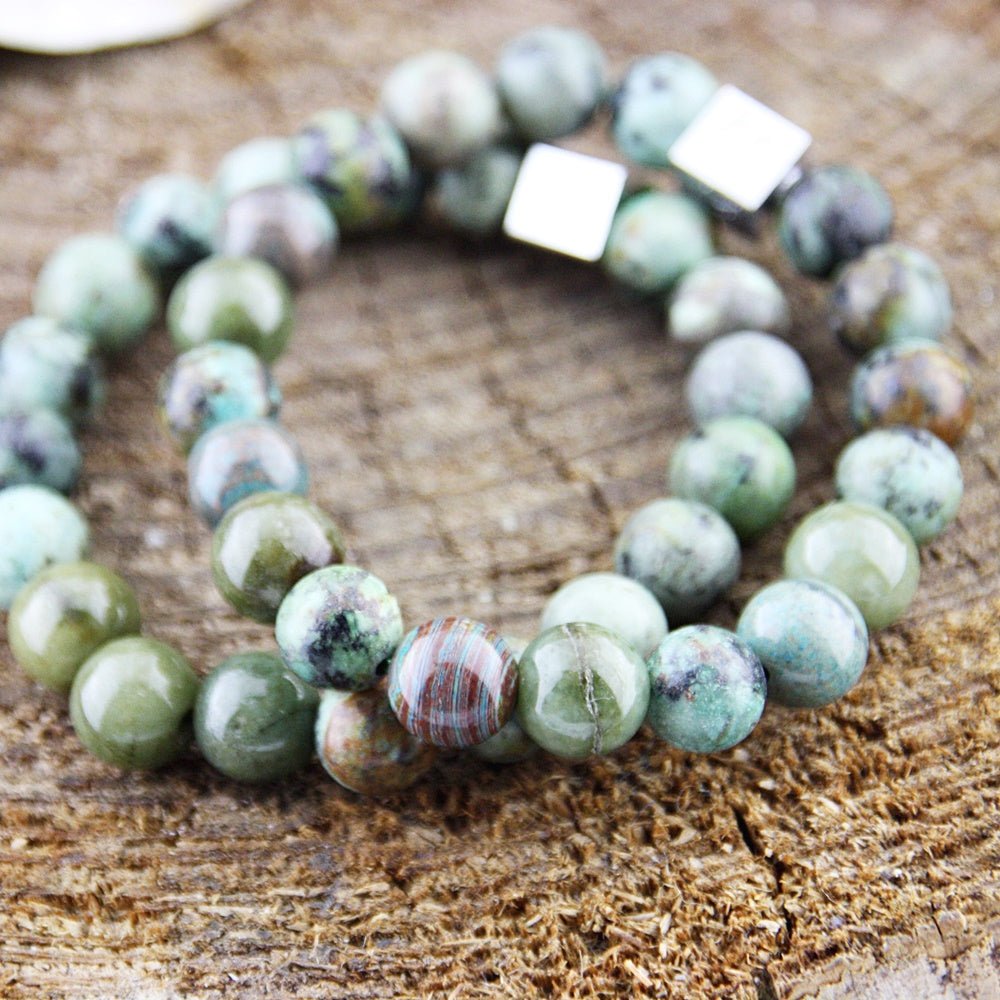 Natuursteenarmband Gervaso - African Turquoise - HanneHaves