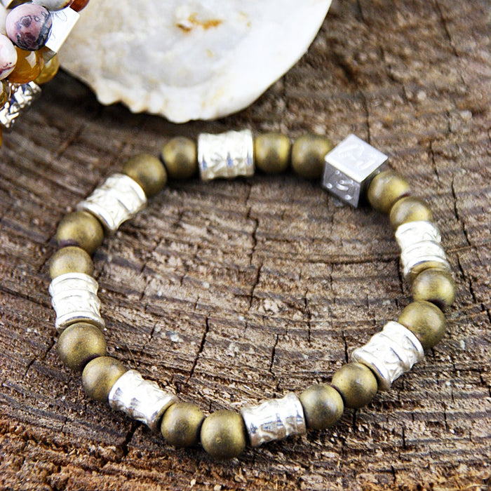 Natuursteenarmband Fuentes Fantasy Oro