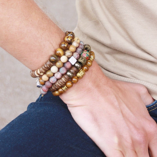 Stoere armband Arnau Ojo de Tigre - HanneHaves