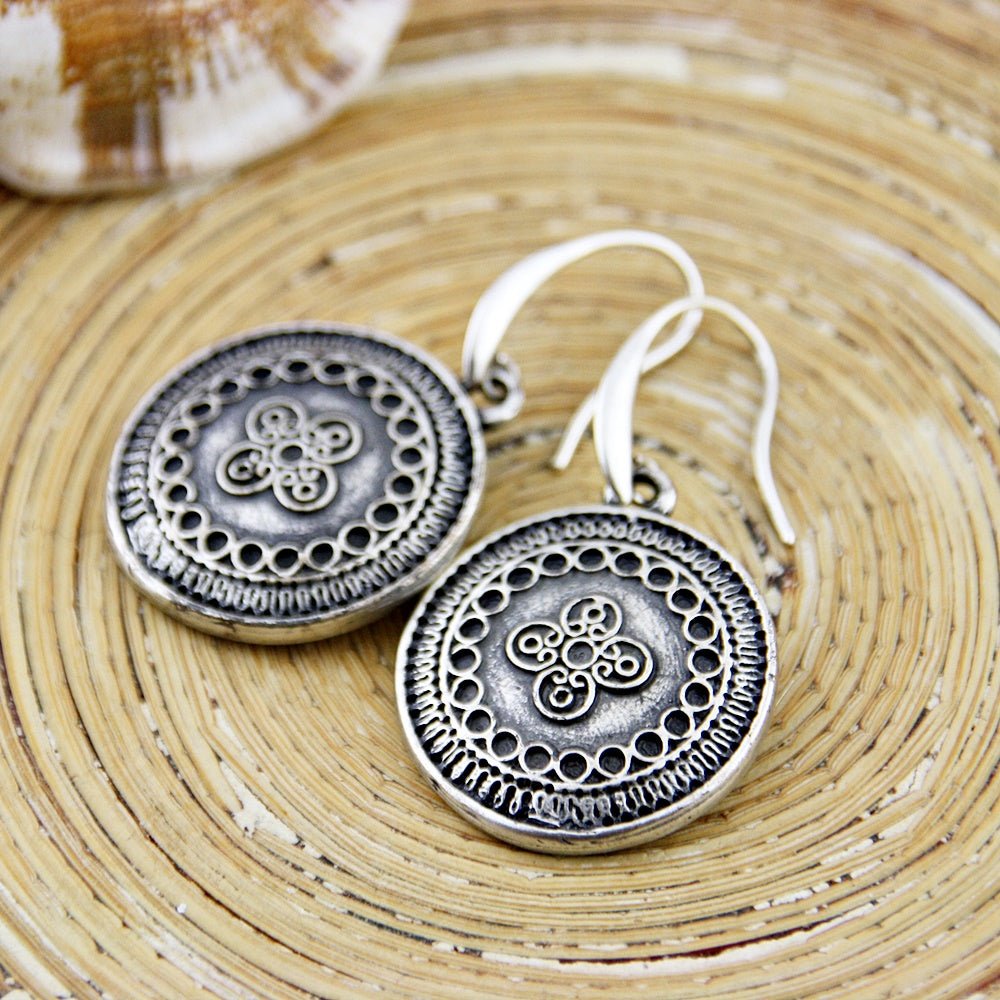 Oorbellen Mandala Plata Antigua - HanneHaves