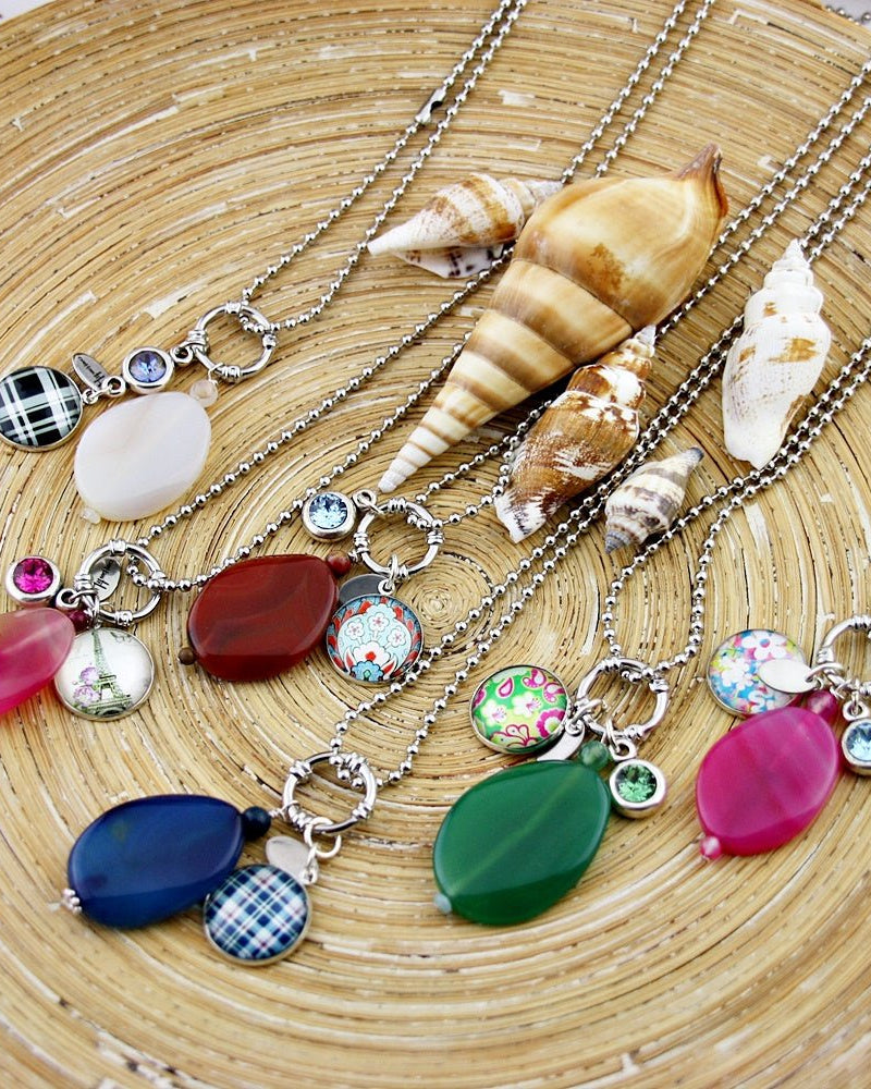 Lange ketting Cotton Checkered - HanneHaves