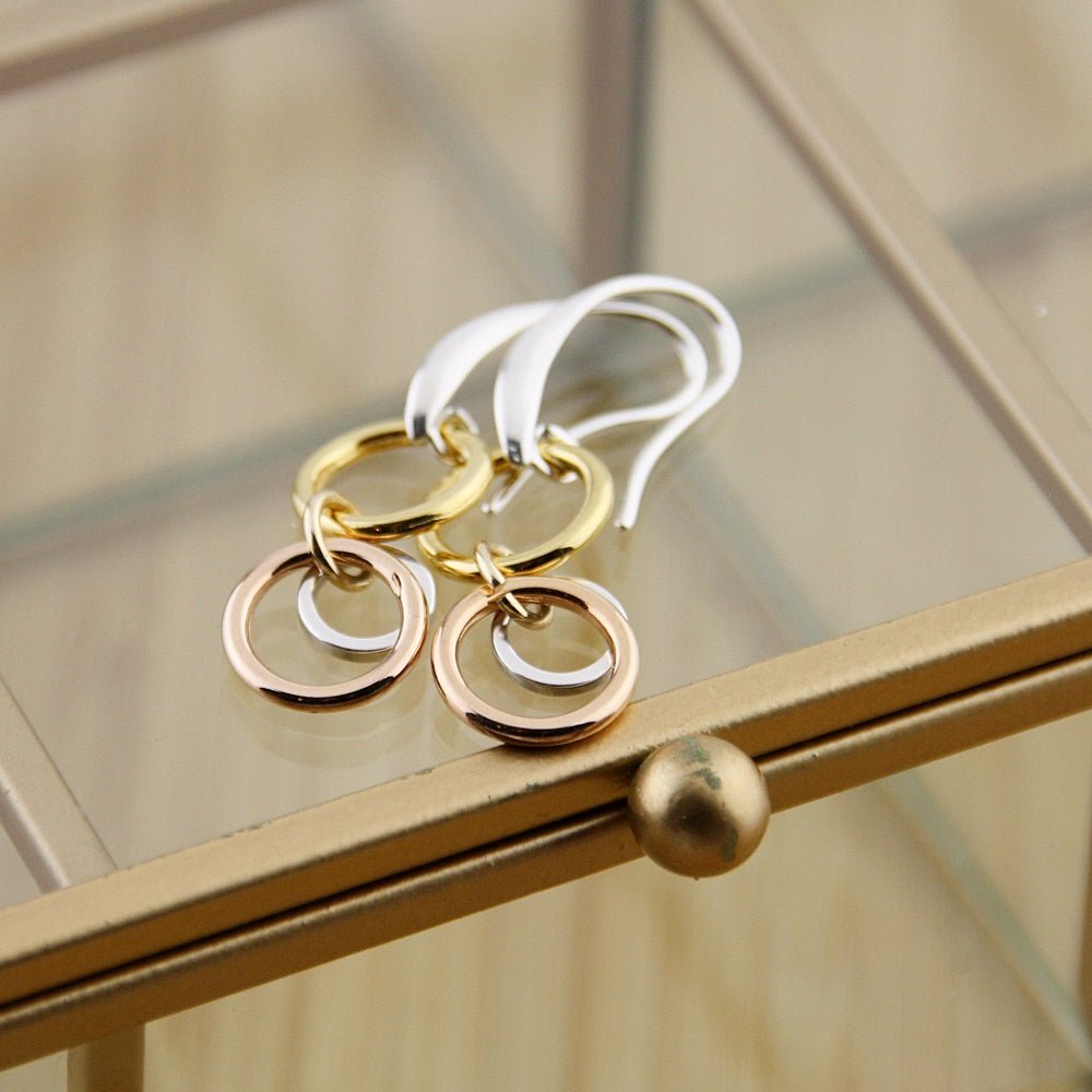 Oorbellen Tripple Double Loops mix - HanneHaves