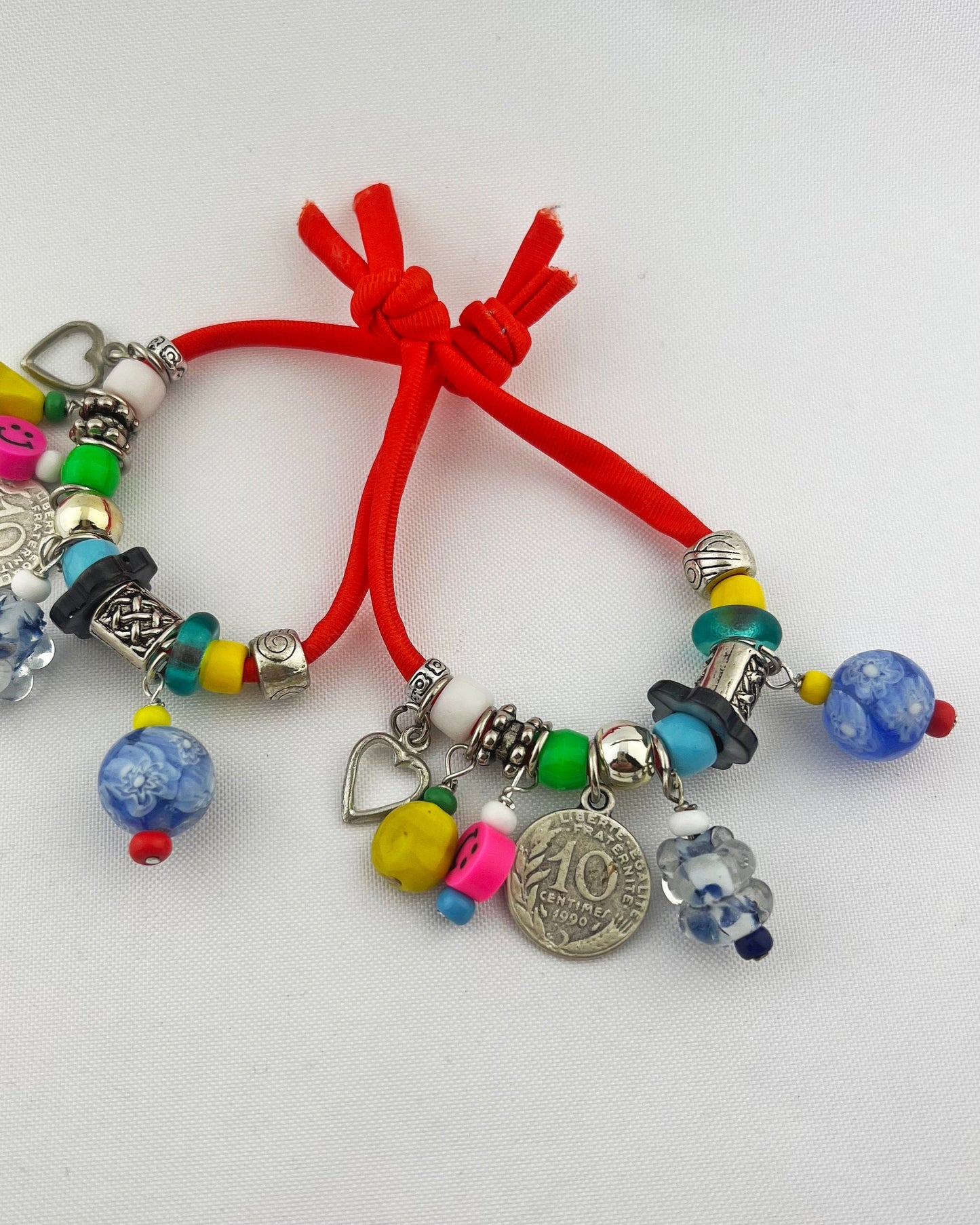 Armbandje Ibiza Bedels Rood