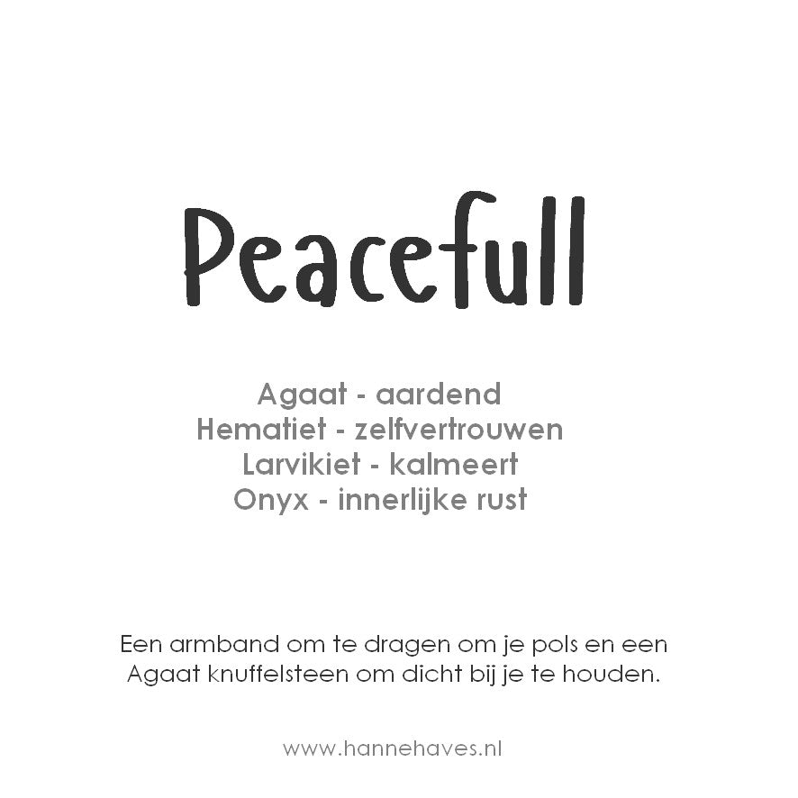 Happy bracelet: Peacefull