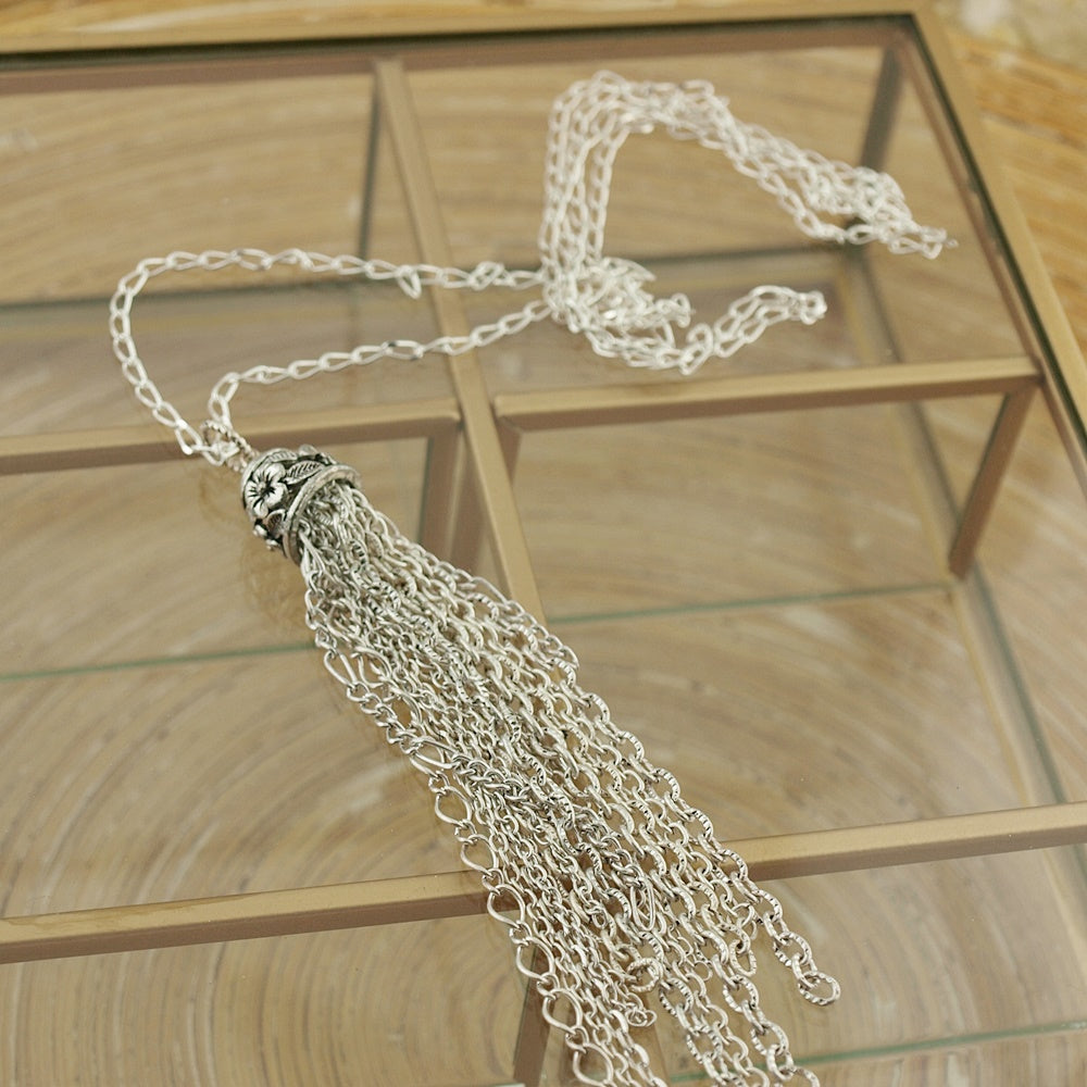 Ketting Fringe Silver Boho