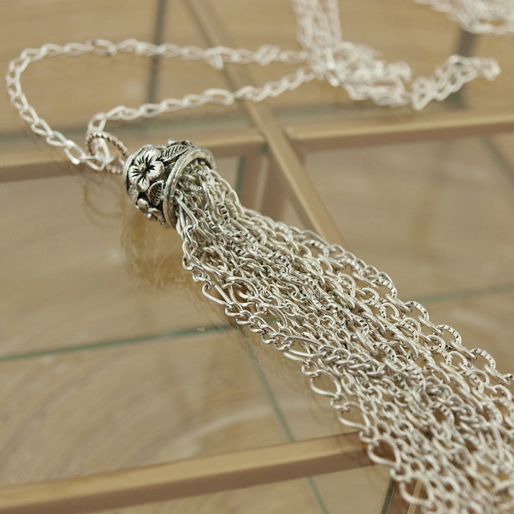 Ketting Fringe Silver Boho