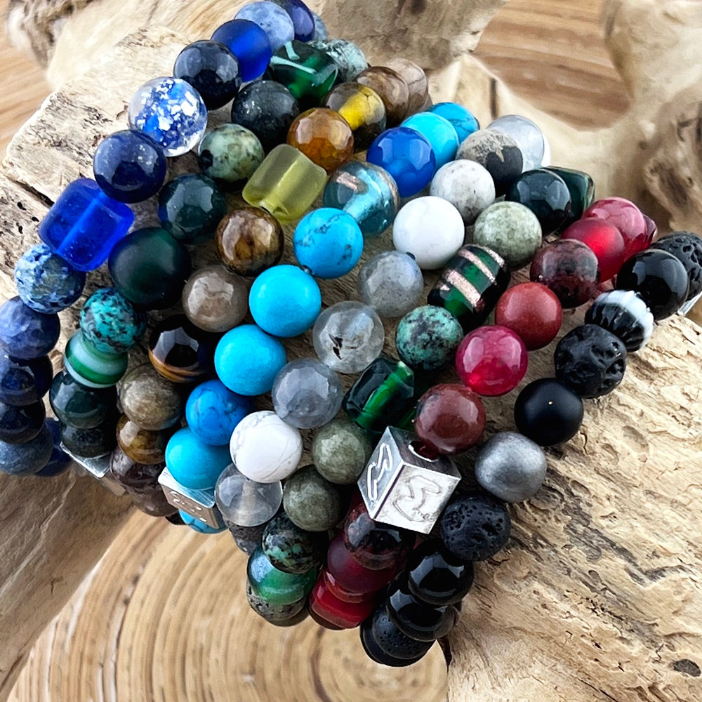 Natuursteenarmband Bohemien stijl