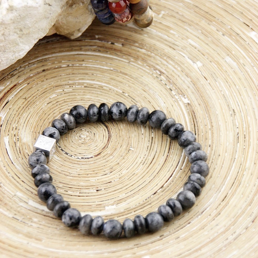 Natuursteenarmband Cubes Stone Clay - HanneHaves