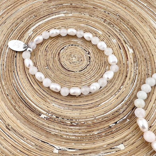 Natuursteenarmband Pearls & Gems Perla - HanneHaves