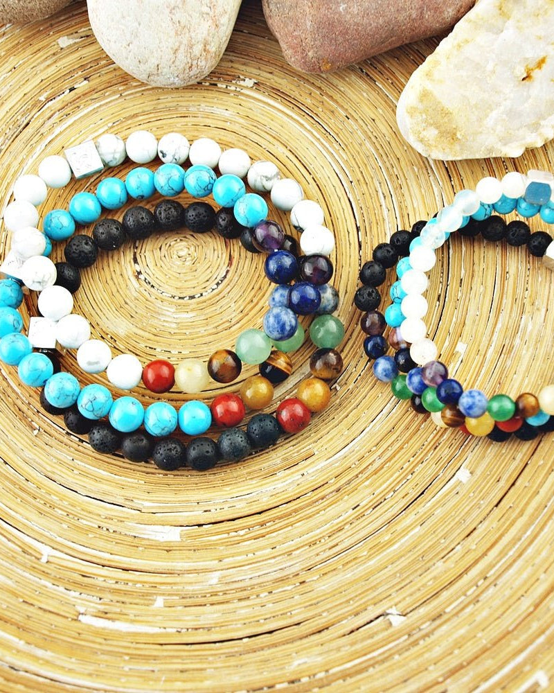 Chakra natuursteenarmband 8 mm - HanneHaves