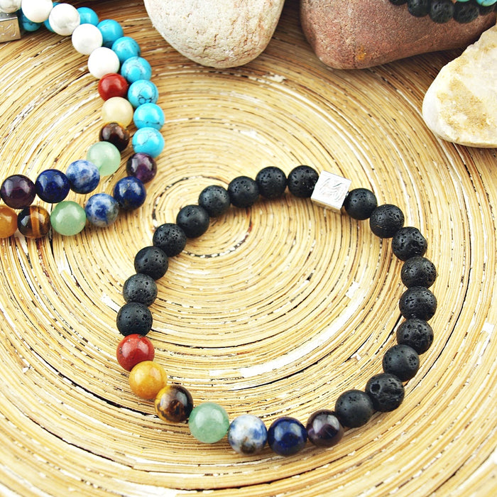 Chakra natuursteenarmband 8 mm