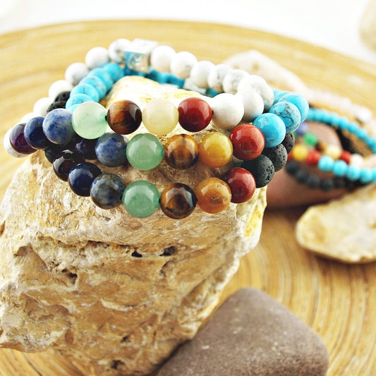 Chakra natuursteenarmband 8 mm - HanneHaves