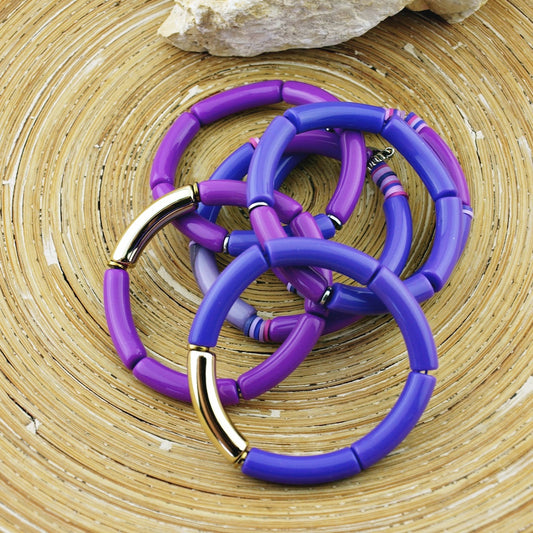 Armband Tube Purple Gold