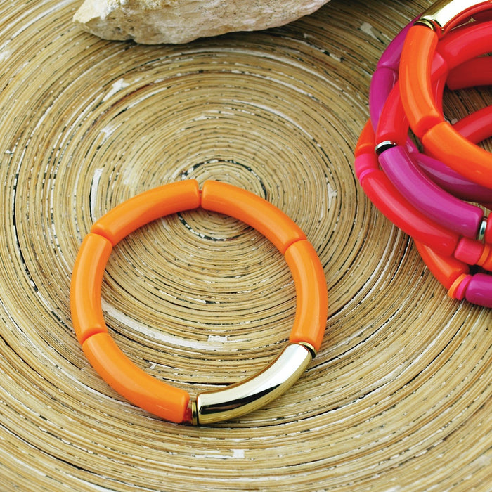 Armband Tube Orange Gold