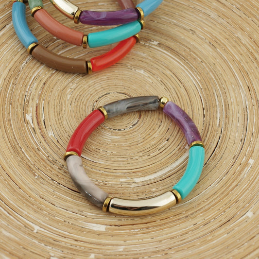 Armband Tube Herfst kleuren - HanneHaves