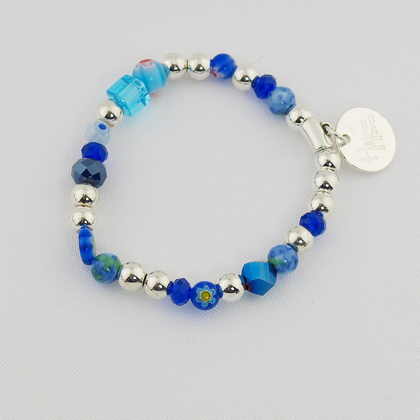 Spring set armbanden Blue Silver