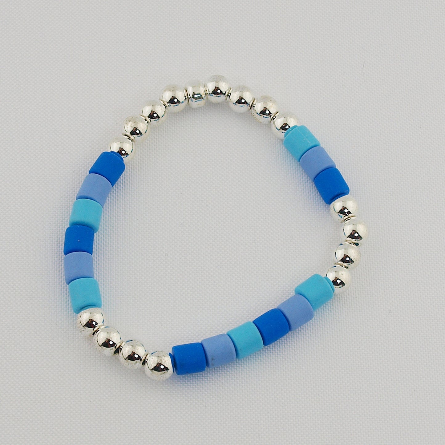 Spring set armbanden Blue Silver