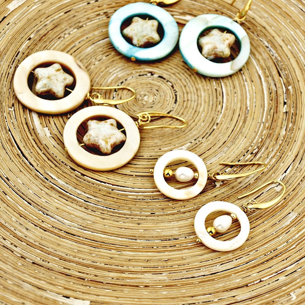 Oorbellen Starstruck Sandy Cream - HanneHaves