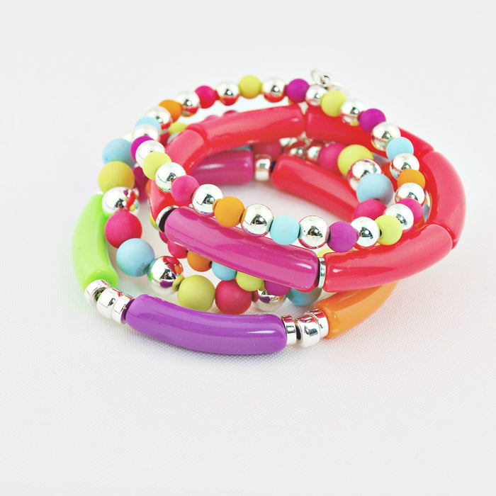 Spring set armbanden Candy Pink