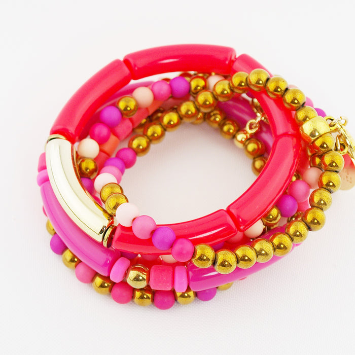 Spring set armbanden Pink selection