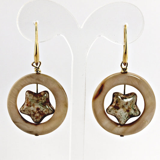 Oorbellen Starstruck Sandy Cream - HanneHaves